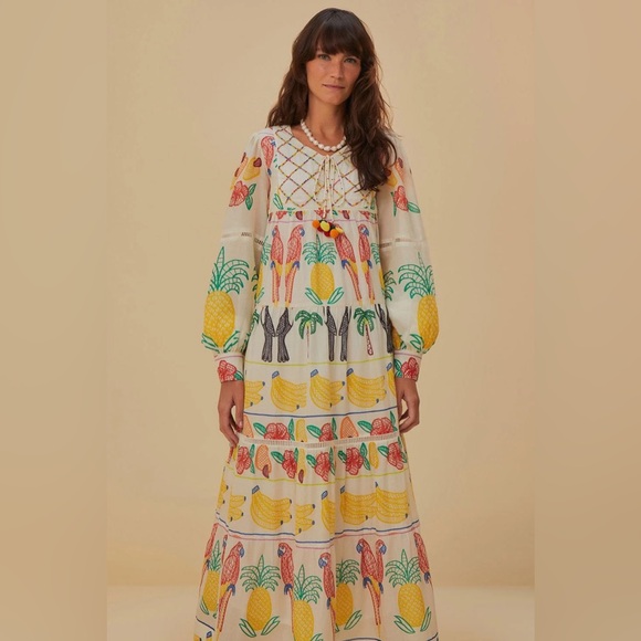 Farm Rio Tropicolors Midi Dress in XS and Small BNWT - Picture 1 of 5